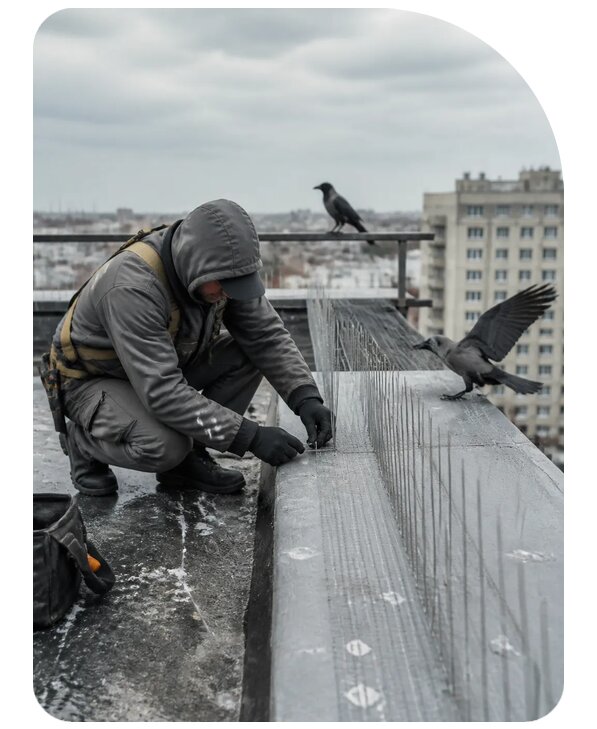 Защита от ворон под ключ в Апшеронске по цене от 5124 р. | Сенат-Пшр